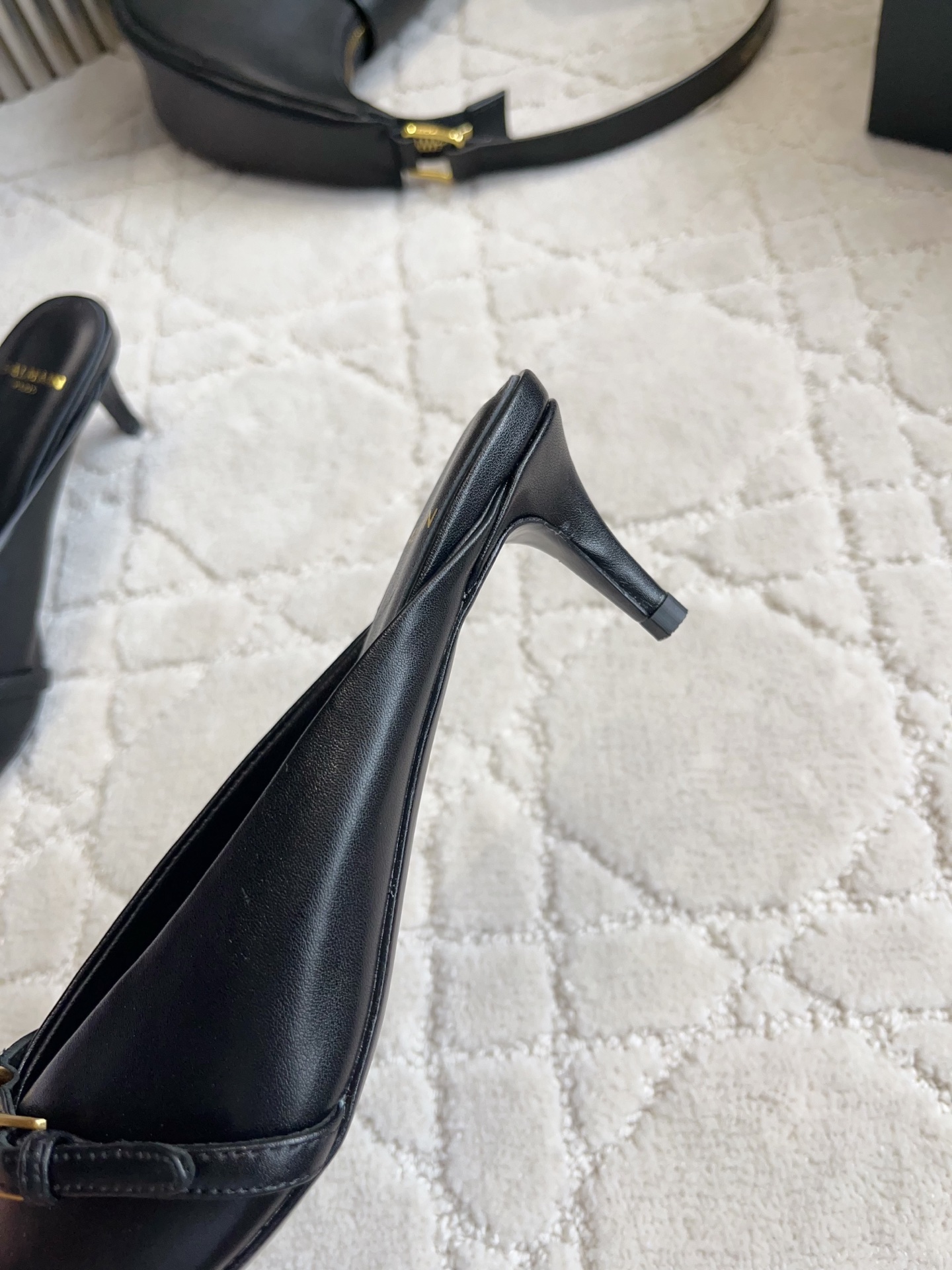 Balmain Chain Logo Pointed Mules