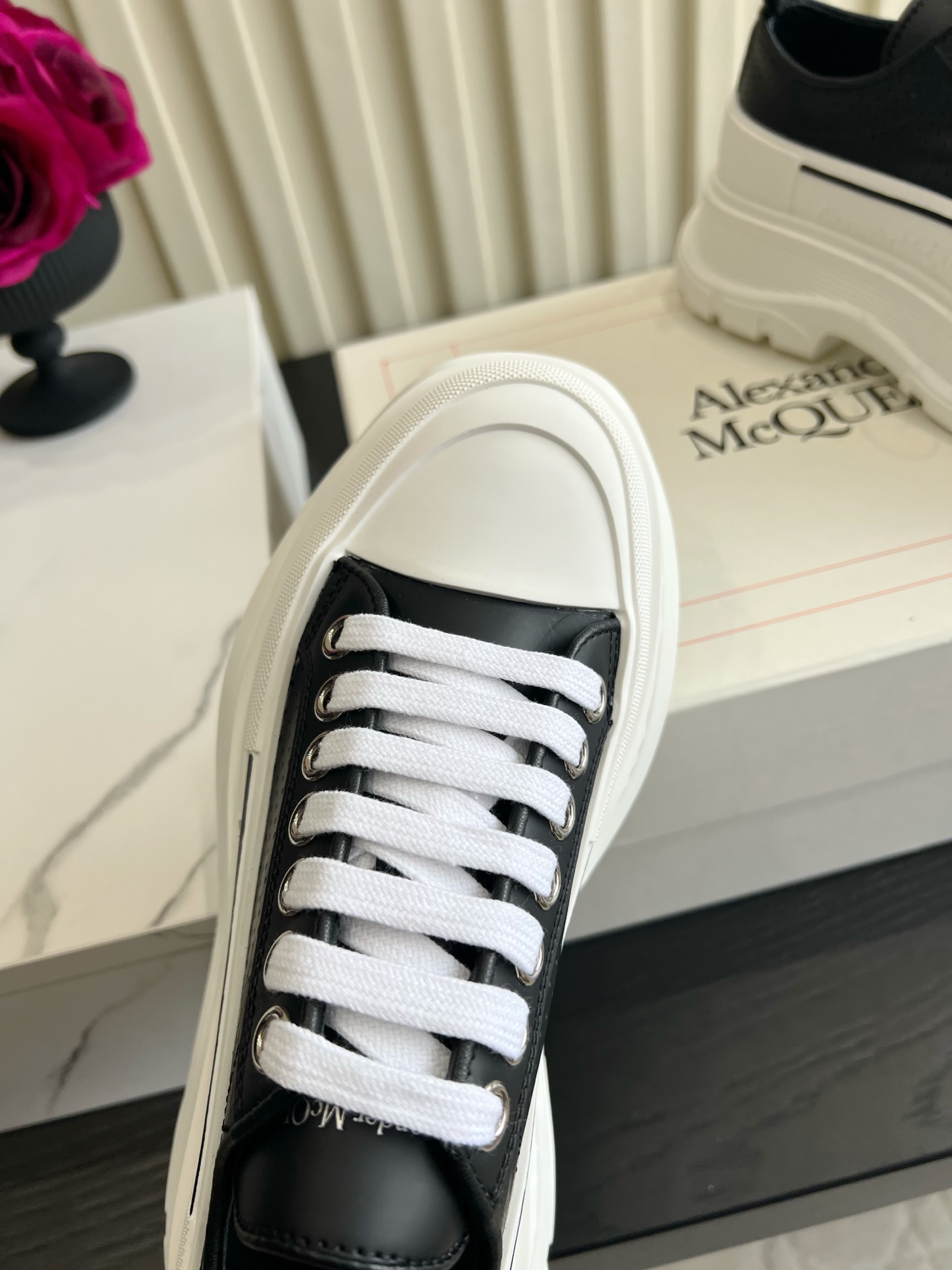 Alexander McQueen Two-Tone Platform Canvas Sneaker