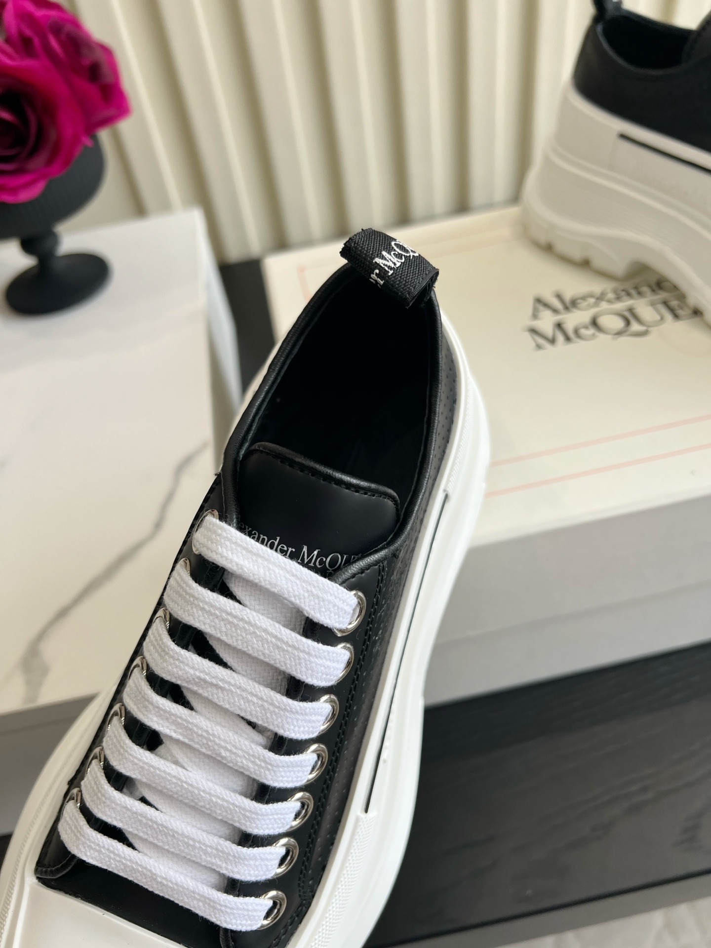 Alexander McQueen Two-Tone Platform Canvas Sneaker