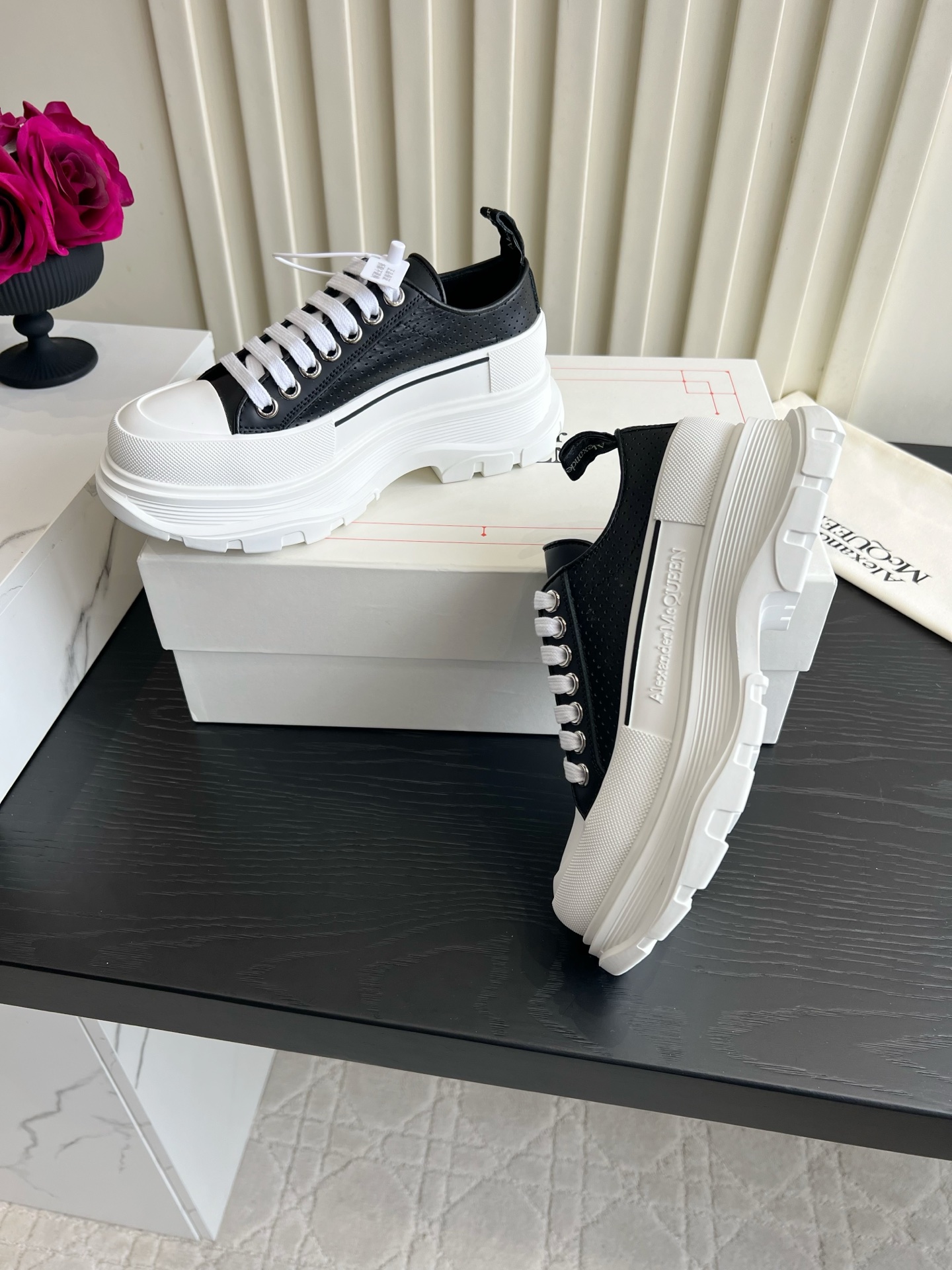 Alexander McQueen Two-Tone Platform Canvas Sneaker
