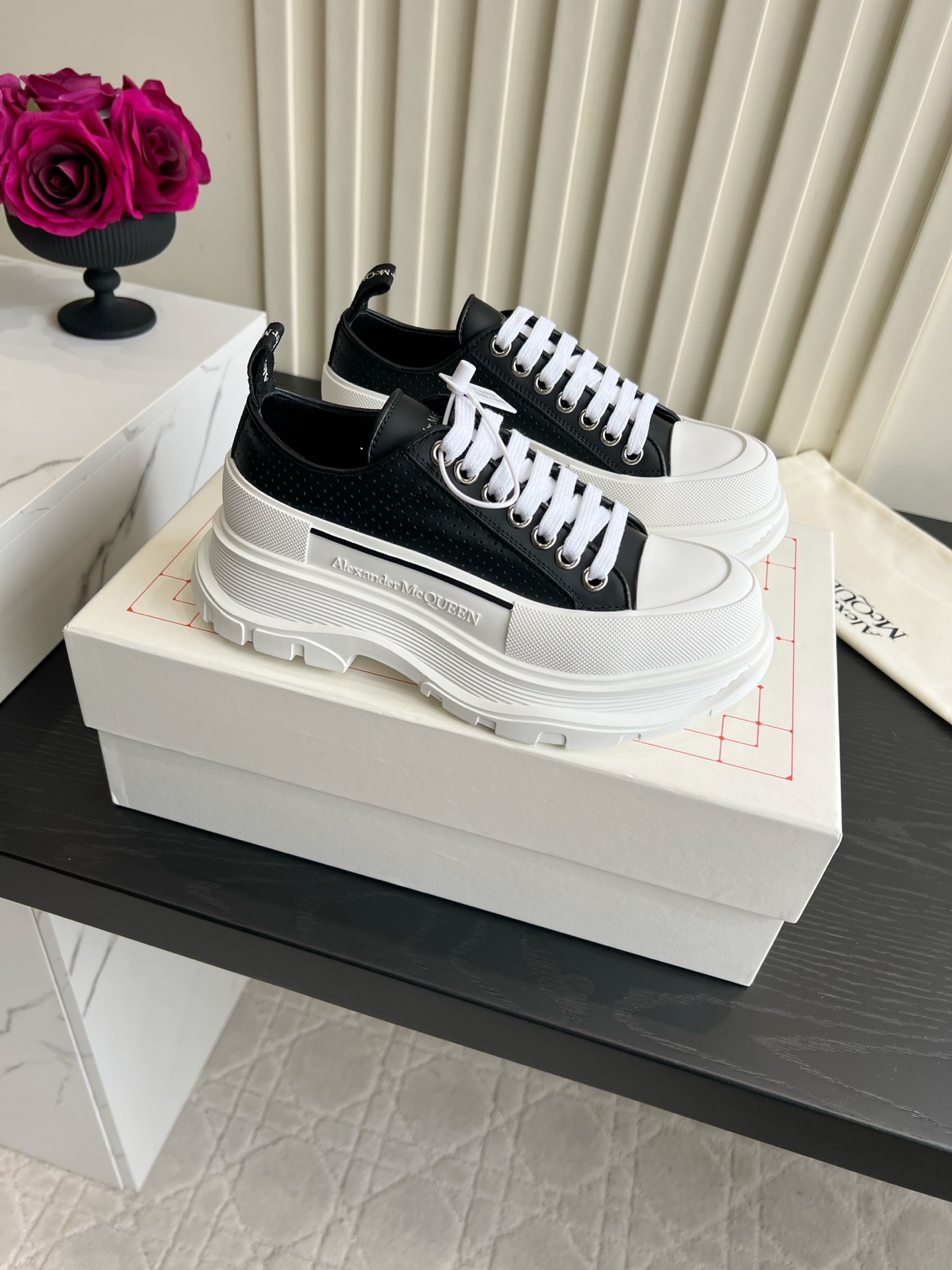 Alexander McQueen Two-Tone Platform Canvas Sneaker