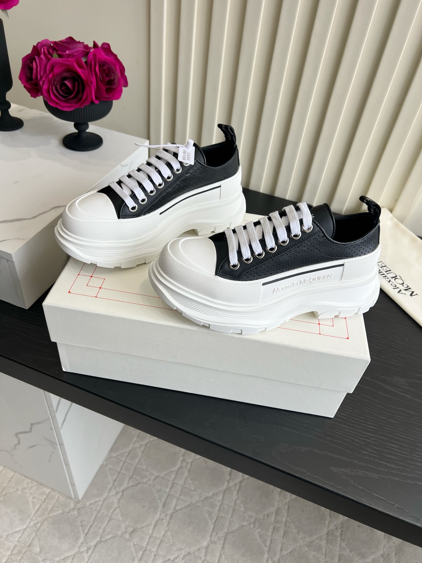 Alexander McQueen Two-Tone Platform Canvas Sneaker
