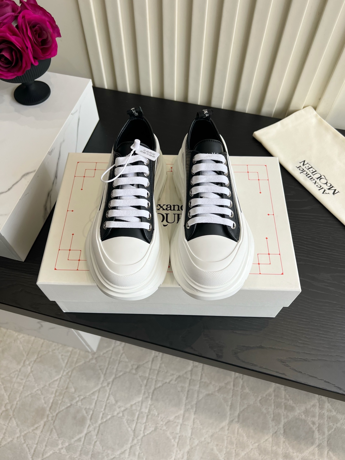Alexander McQueen Two-Tone Platform Canvas Sneaker
