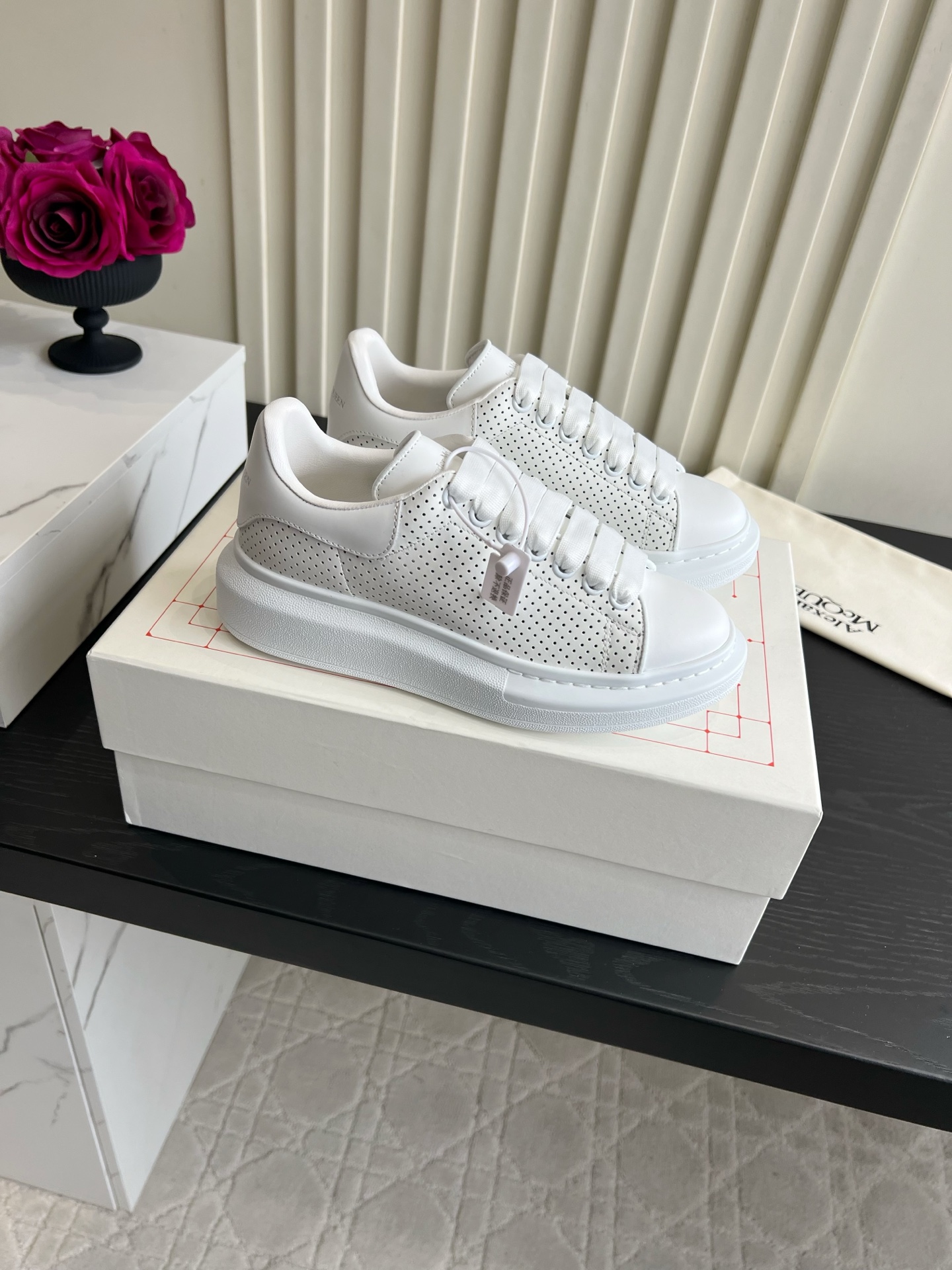 Alexander Perforated Platform Oversized Sneakers 