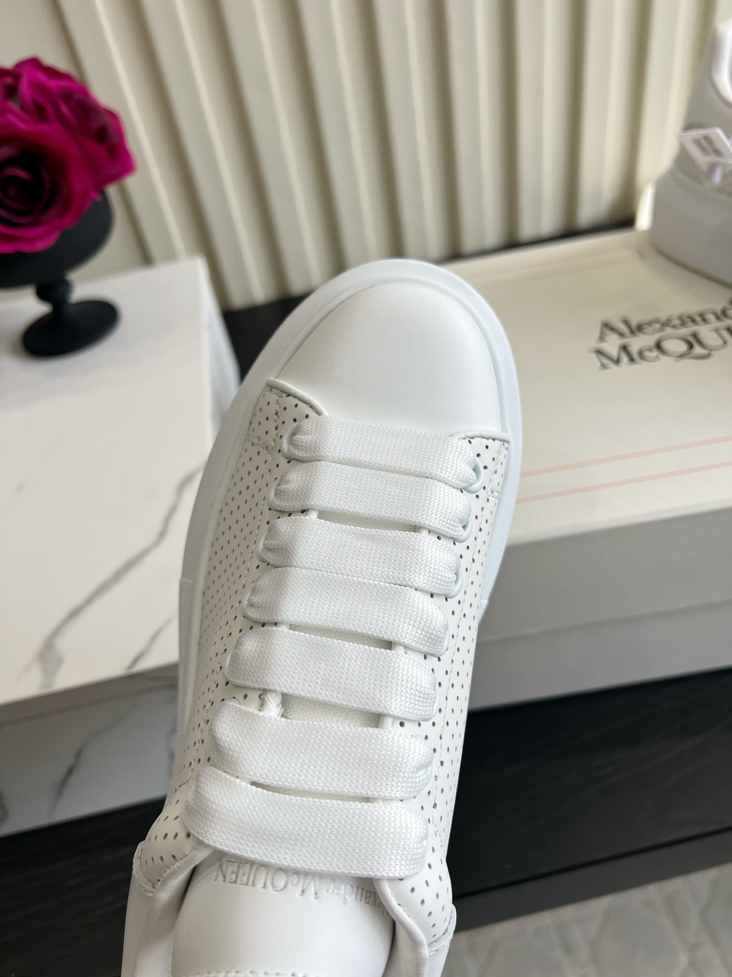 Alexander Perforated Platform Oversized Sneakers 