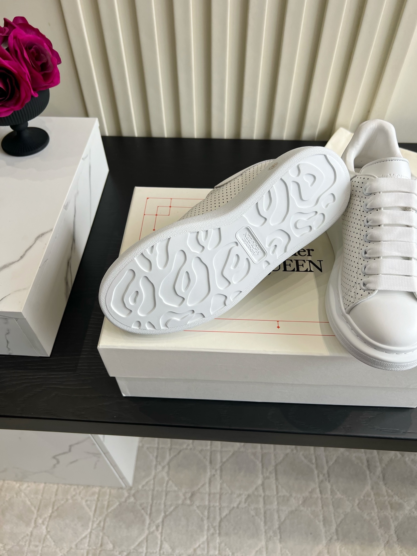 Alexander Perforated Platform Oversized Sneakers 