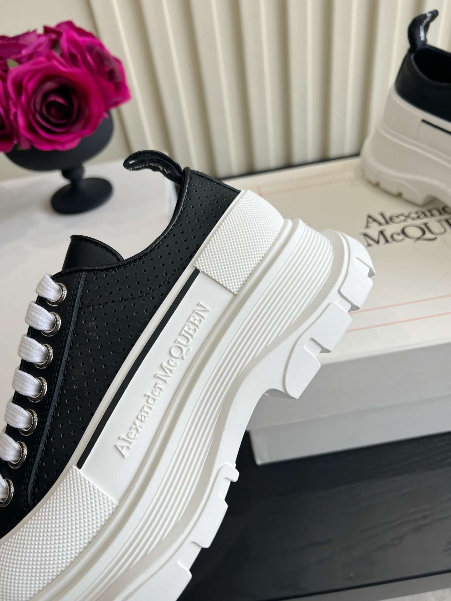 Alexander McQueen Two-Tone Platform Canvas Sneaker