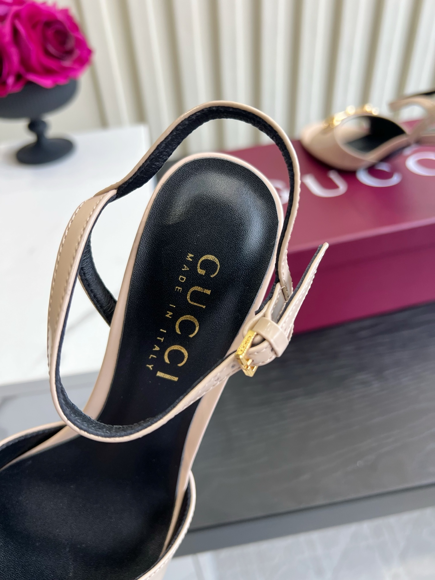 Gucci Horsebit Bamboo Heel Ankle Strap Sandals