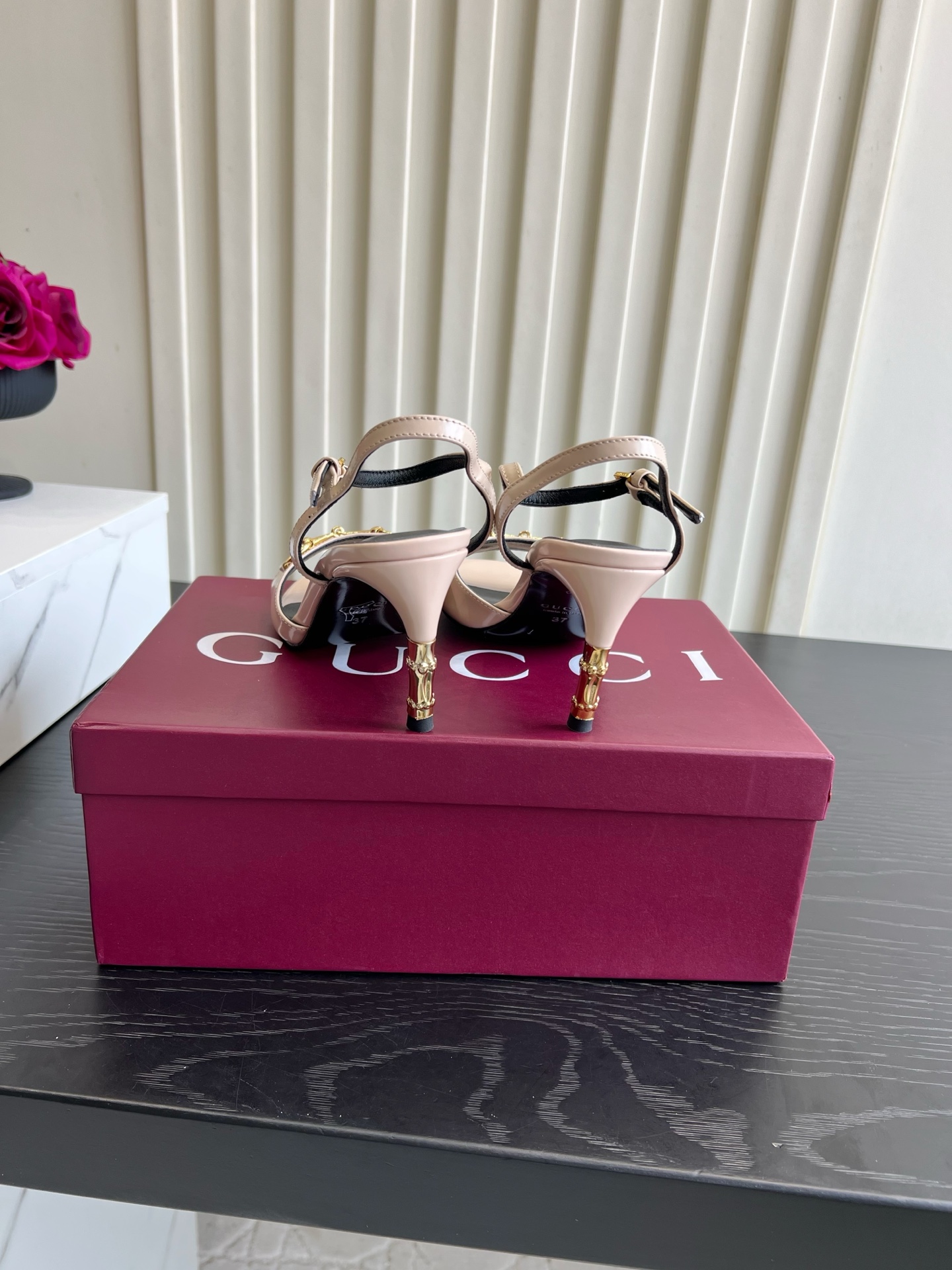 Gucci Horsebit Bamboo Heel Ankle Strap Sandals