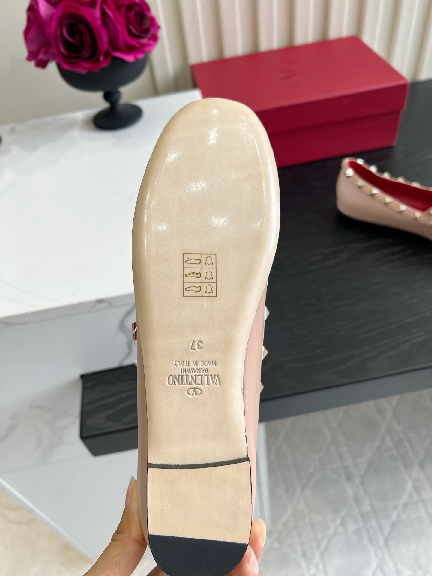 Valentino Rockstud Mary Jane Flats