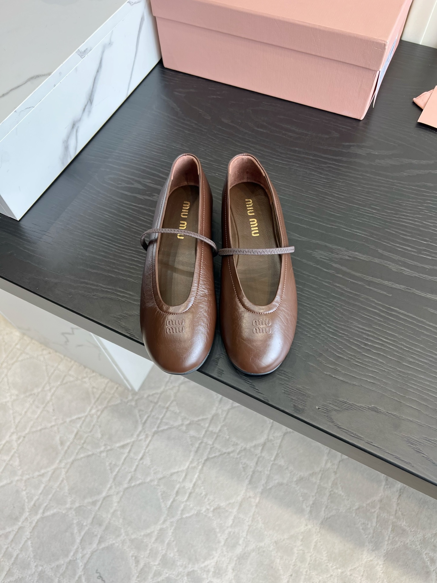 Brown Mary Jane Flats