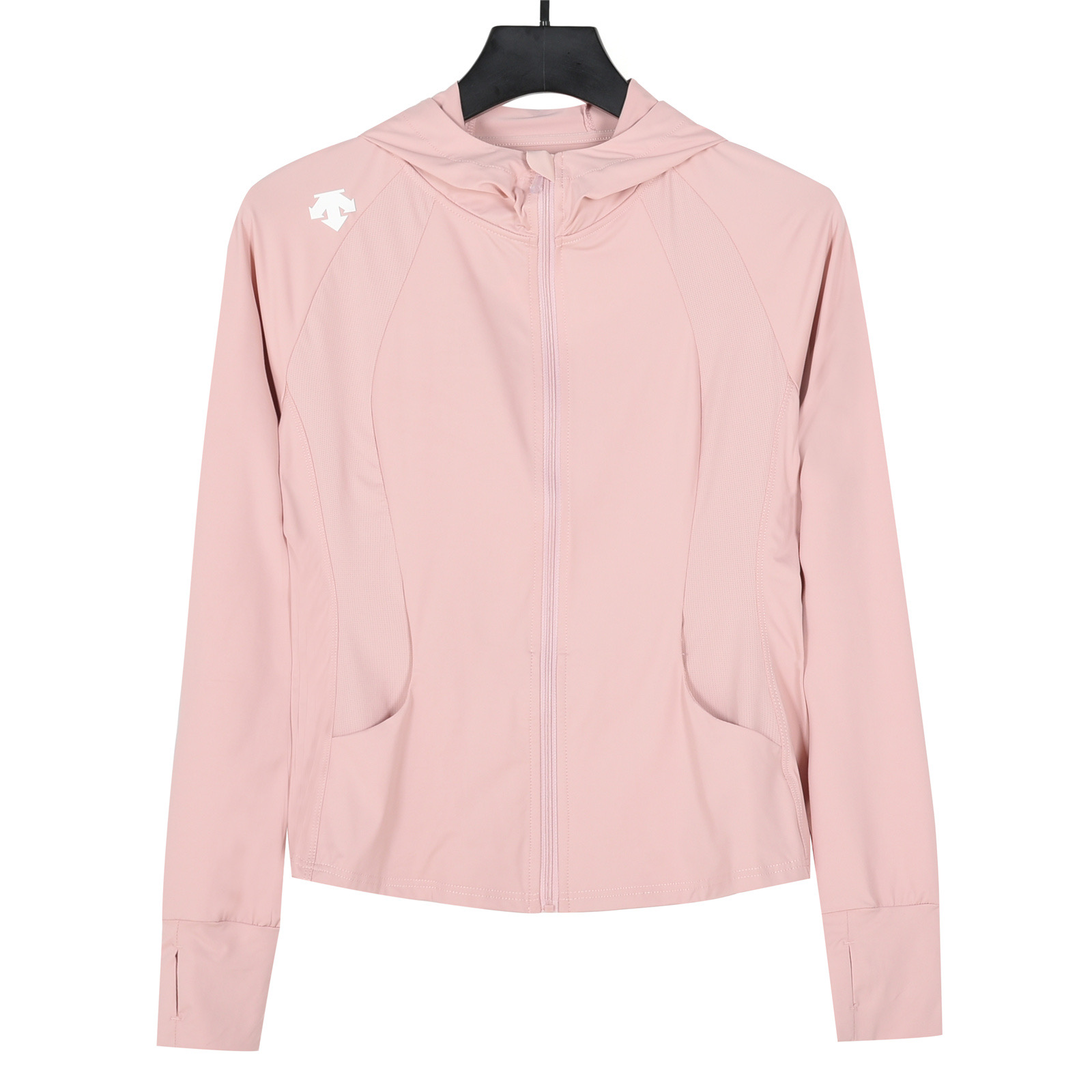 DESCENTE 迪桑特 con capucha/ cuello alto, chaqueta de protección solar para mujer, versión corta que alarga las piernas, r…