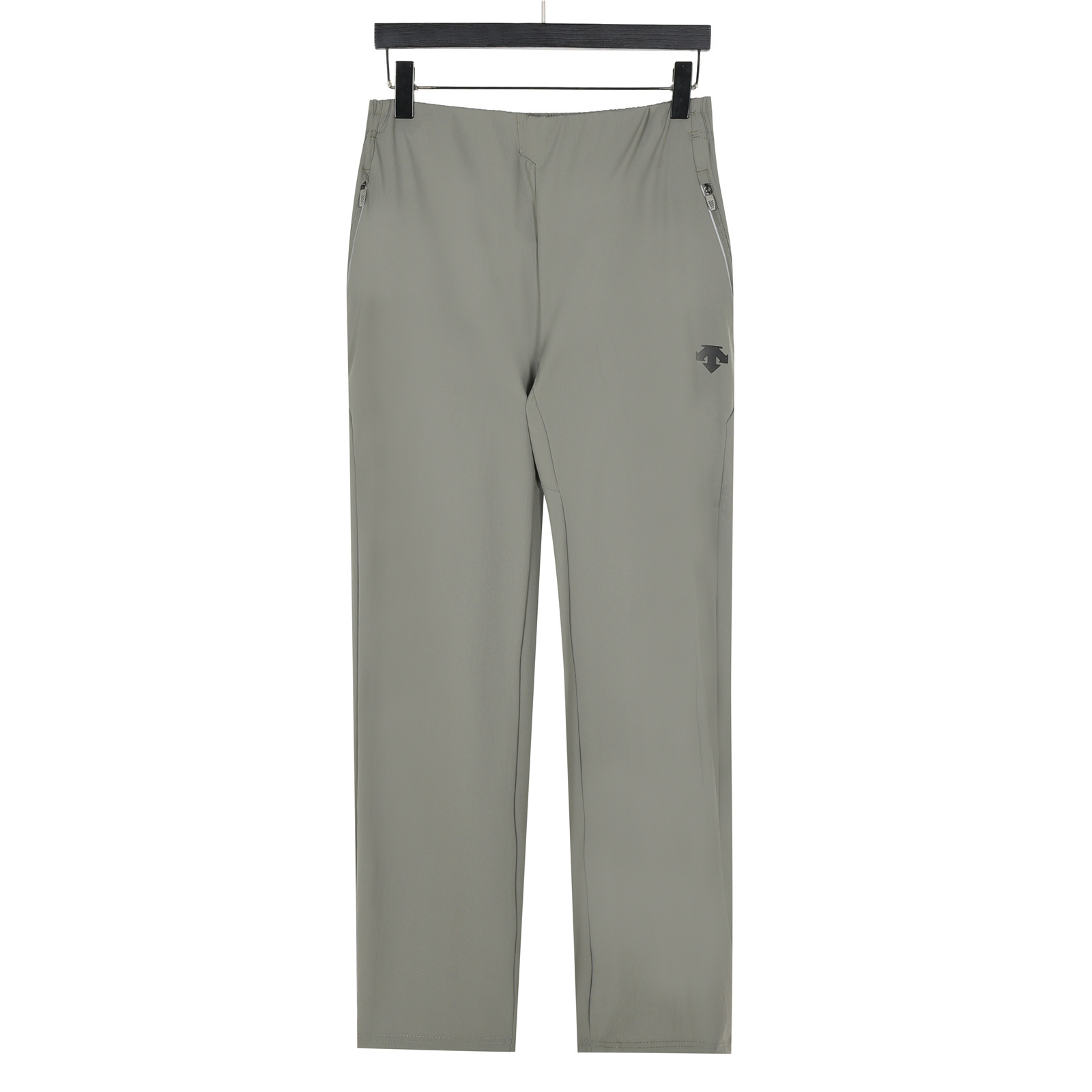 Pantalones deportivos tejidos de la serie Running de DESCENTE, corte tridimensional F360, verde grisáceo
