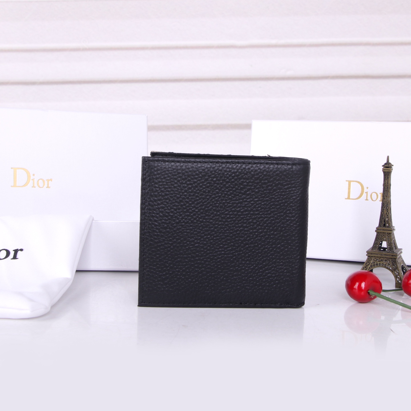 Dior Black Wallet: Officially Synchronized Fine Handmade Production for Men and Women - 图片 2