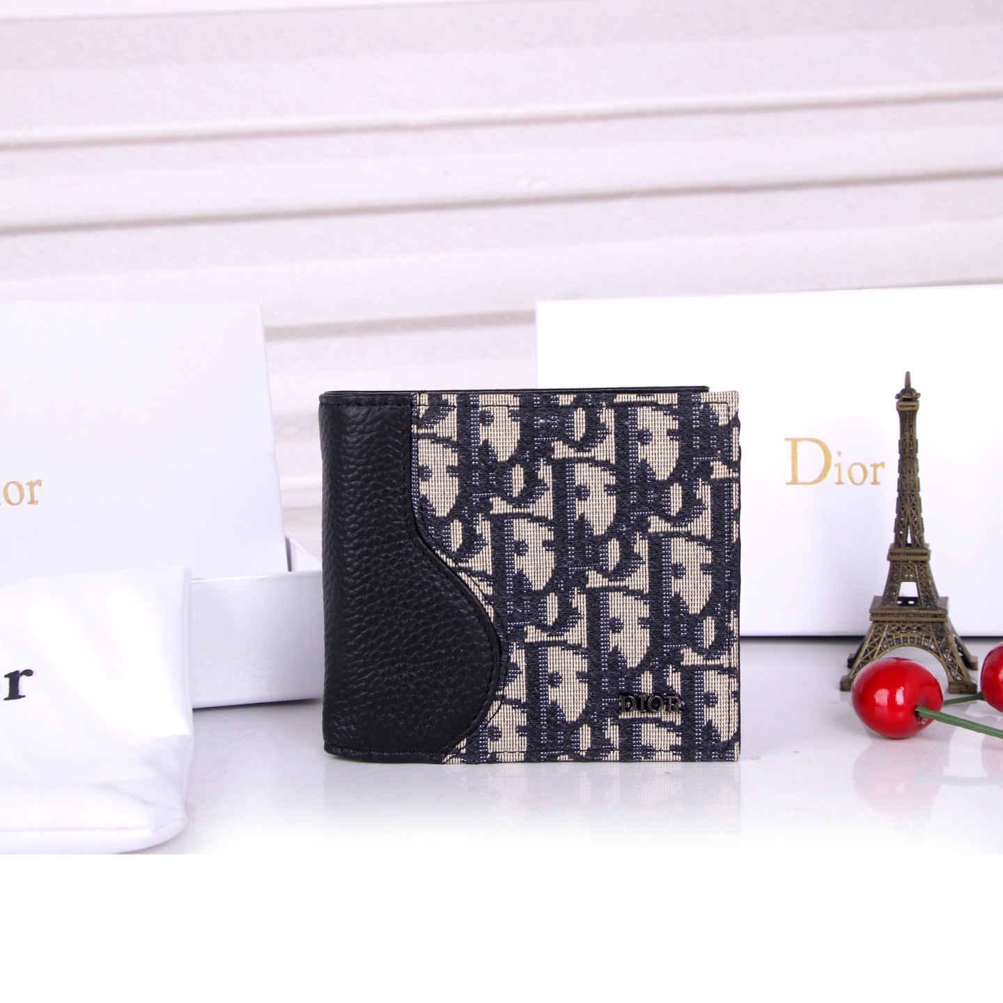 Dior Black Wallet: Officially Synchronized Fine Handmade Production for Men and Women - 图片 1