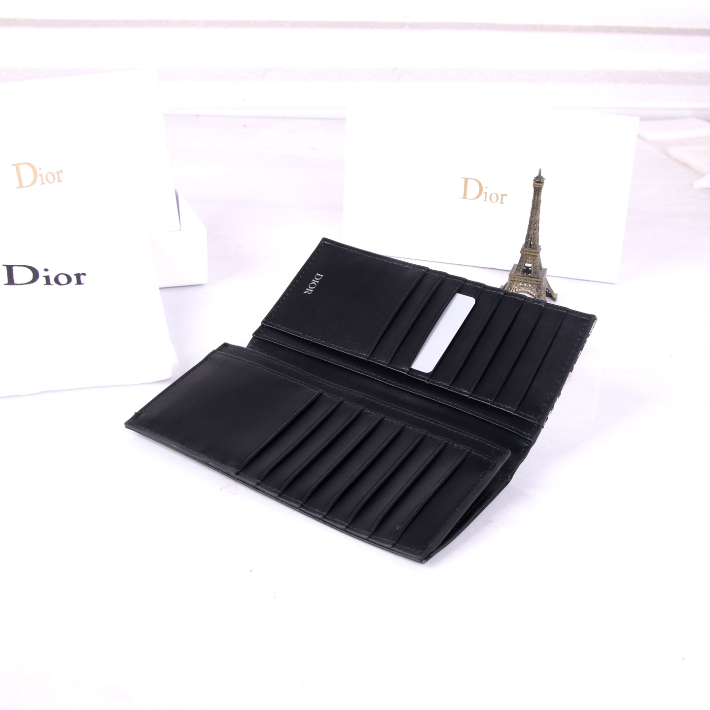 Dior 375 Black Wallet: Official Handmade Production, Unisex, Limited Edition Fire - 图片 7
