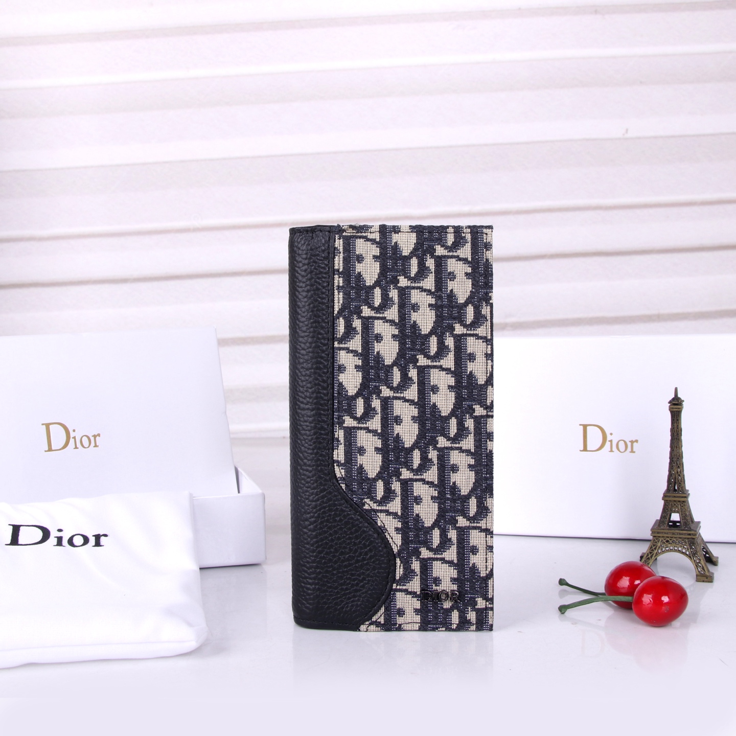 Dior 375 Black Wallet: Official Handmade Production, Unisex, Limited Edition Fire - 图片 1
