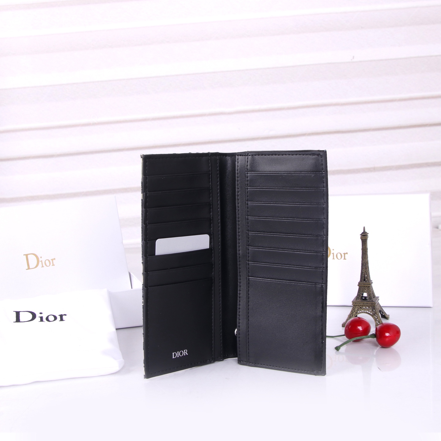 Dior 375 Black Wallet: Official Handmade Production, Unisex, Limited Edition Fire - 图片 5