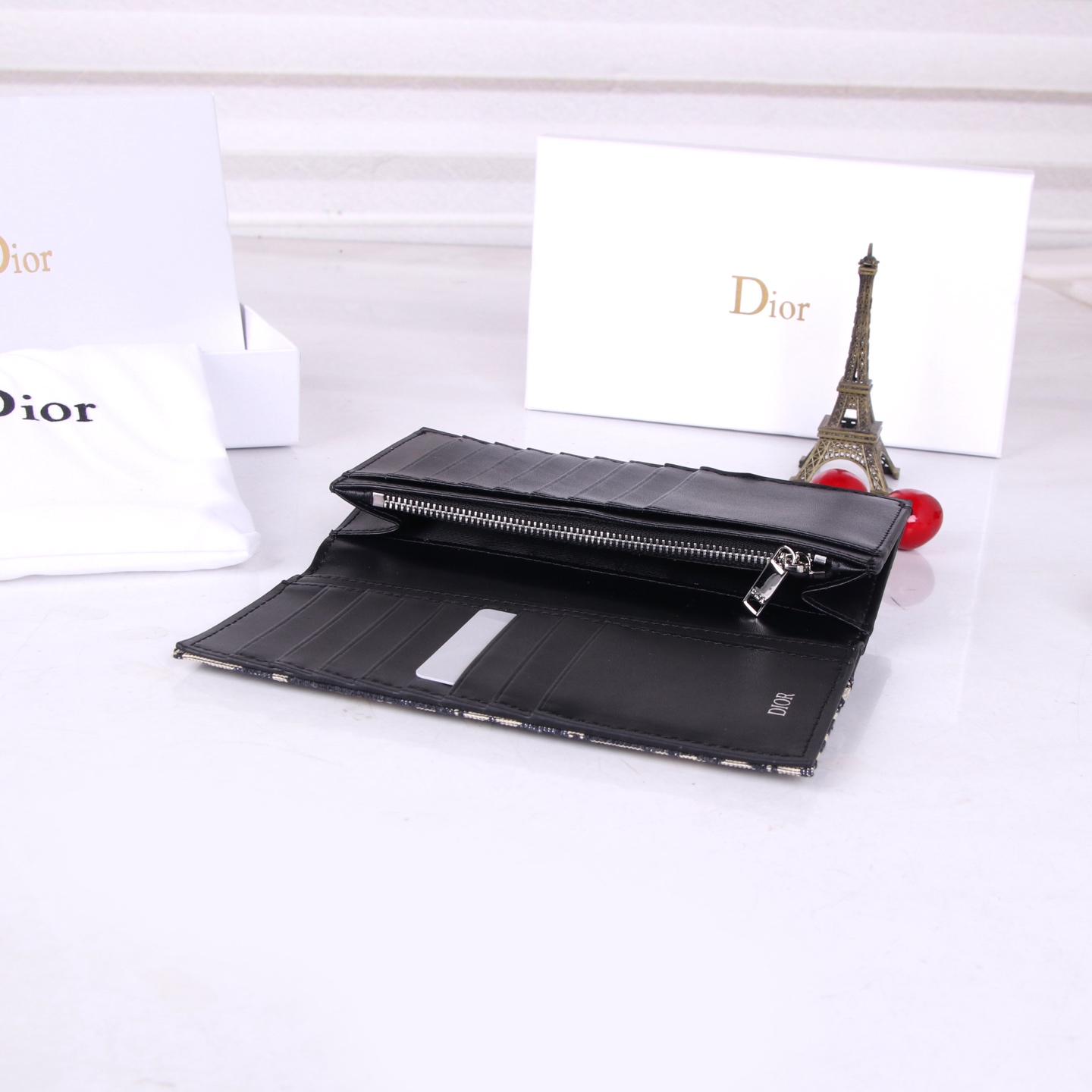 Dior 375 Black Wallet: Official Handmade Production, Unisex, Limited Edition Fire - 图片 8