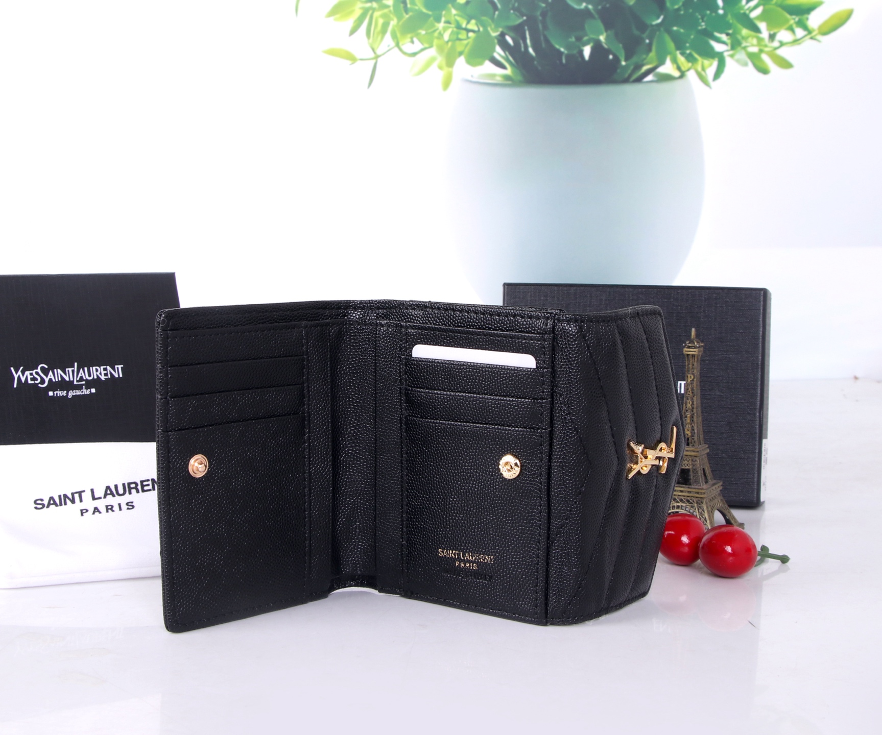 St. Roland Black/Red Wallet 11*10*2 – 2021 YSL Counter Trend Highlight - 图片 5