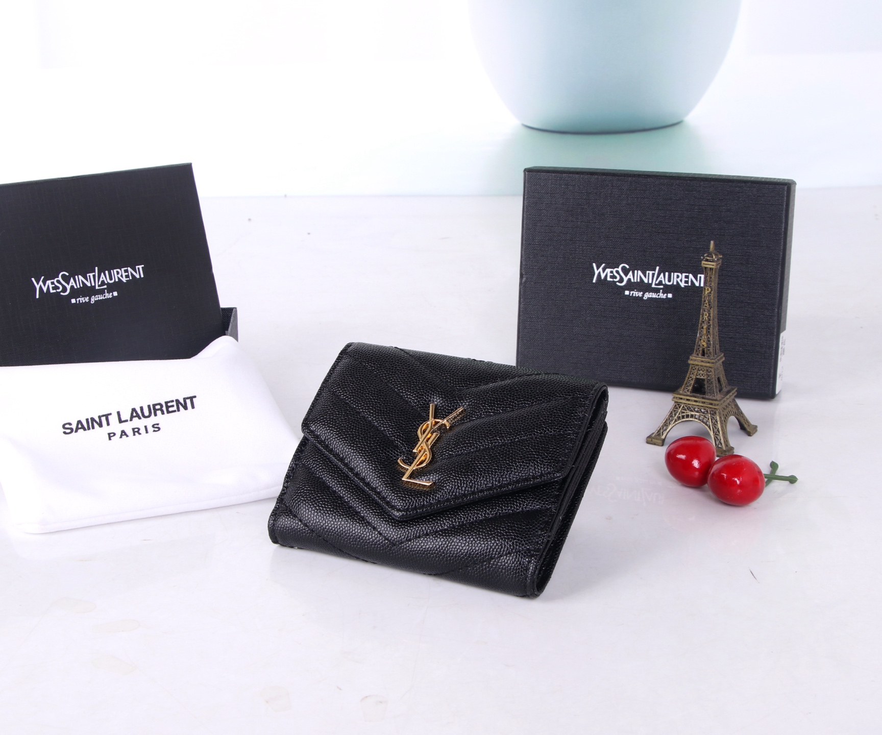 St. Roland Black/Red Wallet 11*10*2 – 2021 YSL Counter Trend Highlight - 图片 3