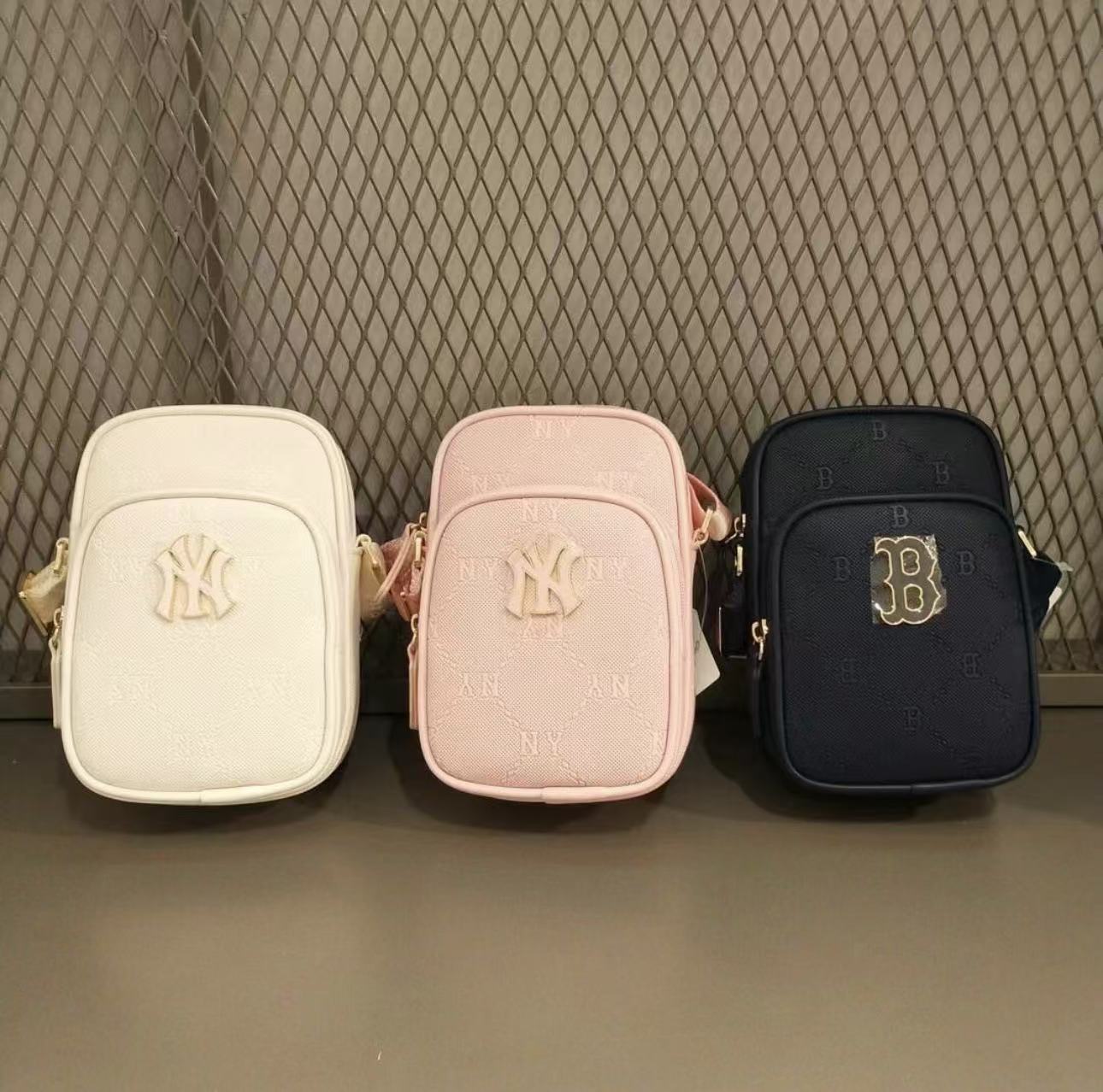 款 Mlb小手机包满标ny铁标PU压纹单肩包儿童单肩斜挎包