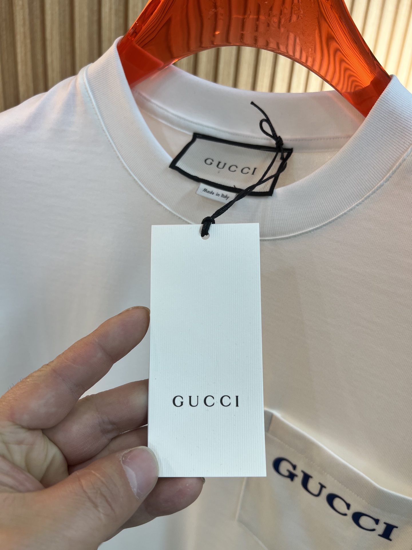   古奇GUCCi  2025春夏新款首发专柜最新款短袖圆领T恤 高端订制 设计前卫时尚！品牌logo印