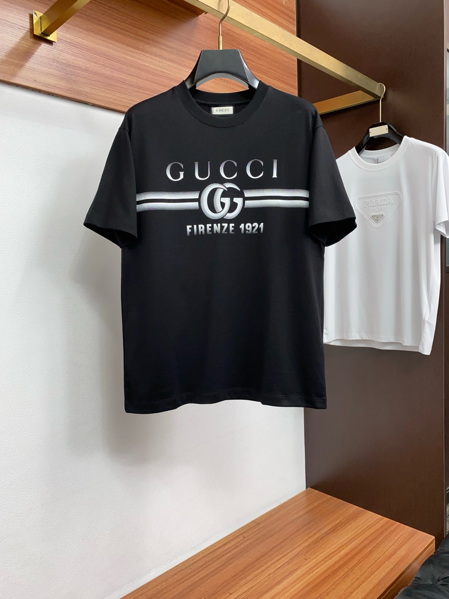 Gucci Black Double G Stripe T-Shirt
