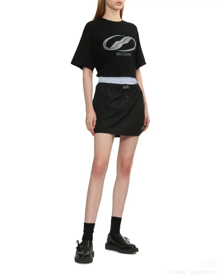 We11done Men's Black Cotton T-Shirt with Rhinestone Logo,Casual Style 6 i1747065230621 2148 0 4