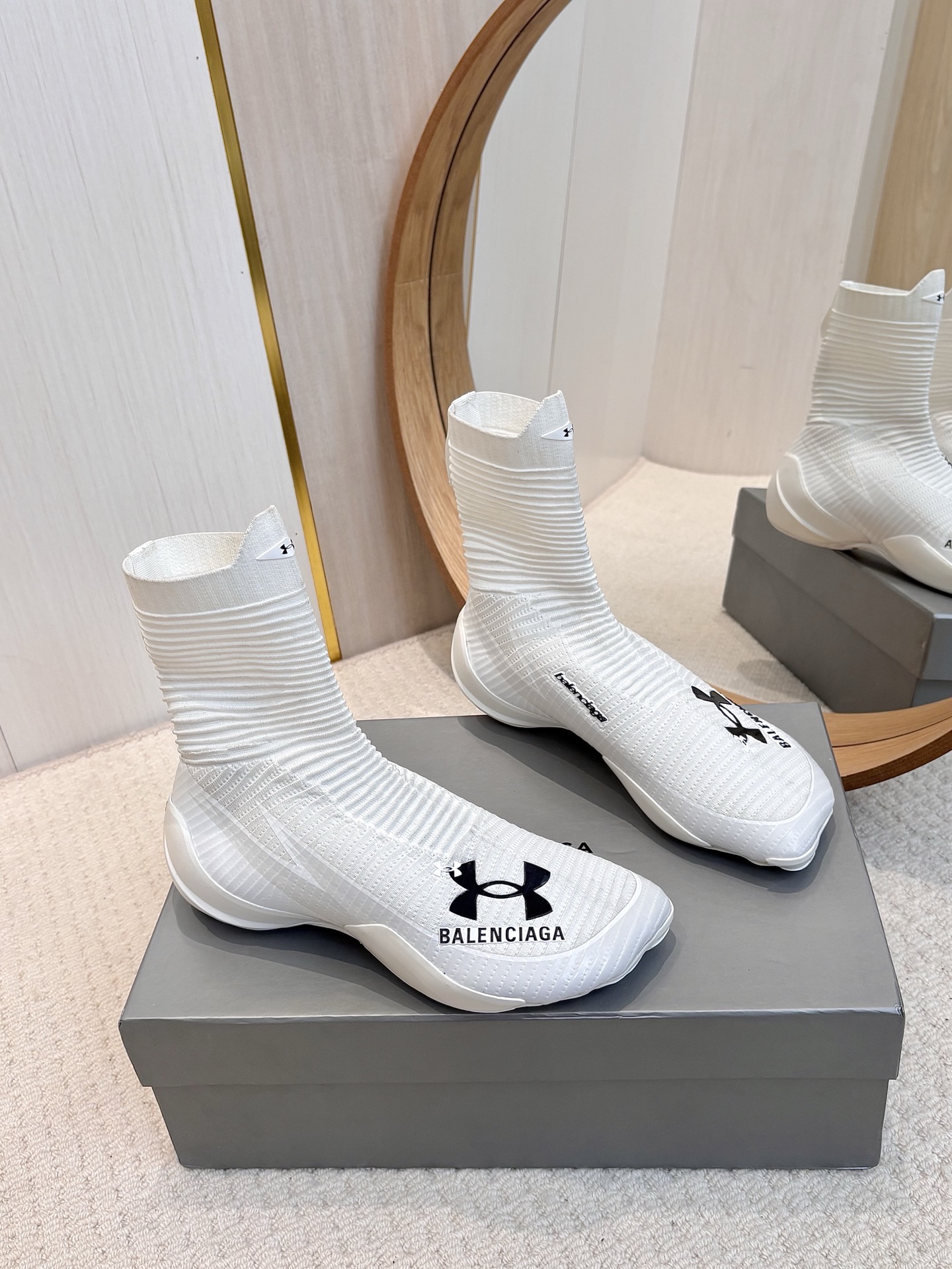 Balenciaga X Under Armour Andromeda Flying Sneakers for Couples