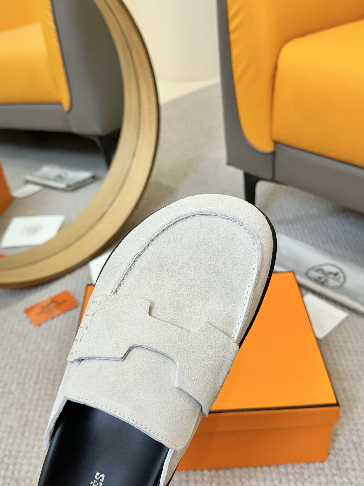 Hermes 2025 Chic Mule Slides, Comfy Leather Slippers in White 10 i1743254824637 1493 0 8