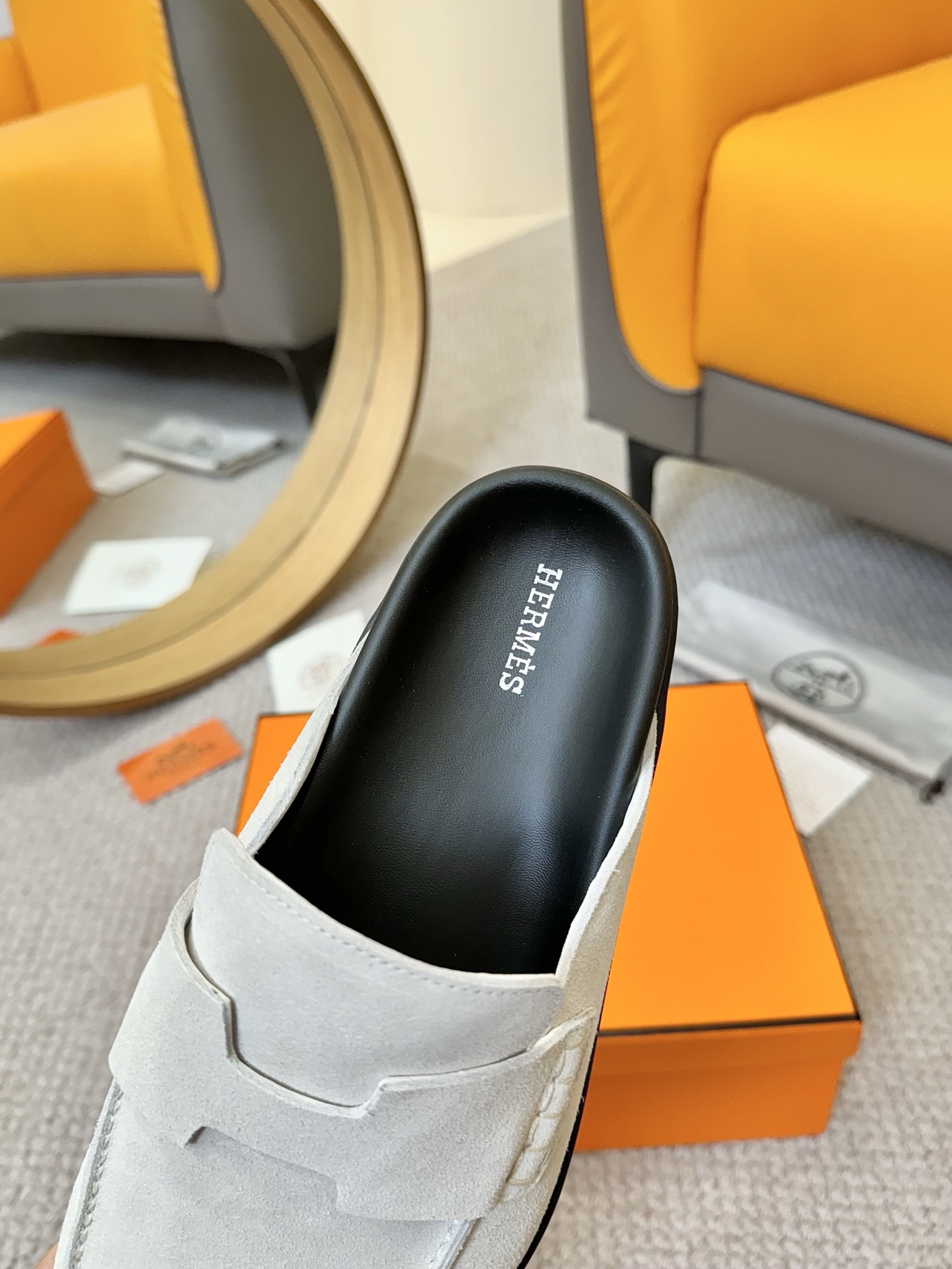 Hermes 2025 Chic Mule Slides, Comfy Leather Slippers in White 7 i1743254825471 7299 0 5