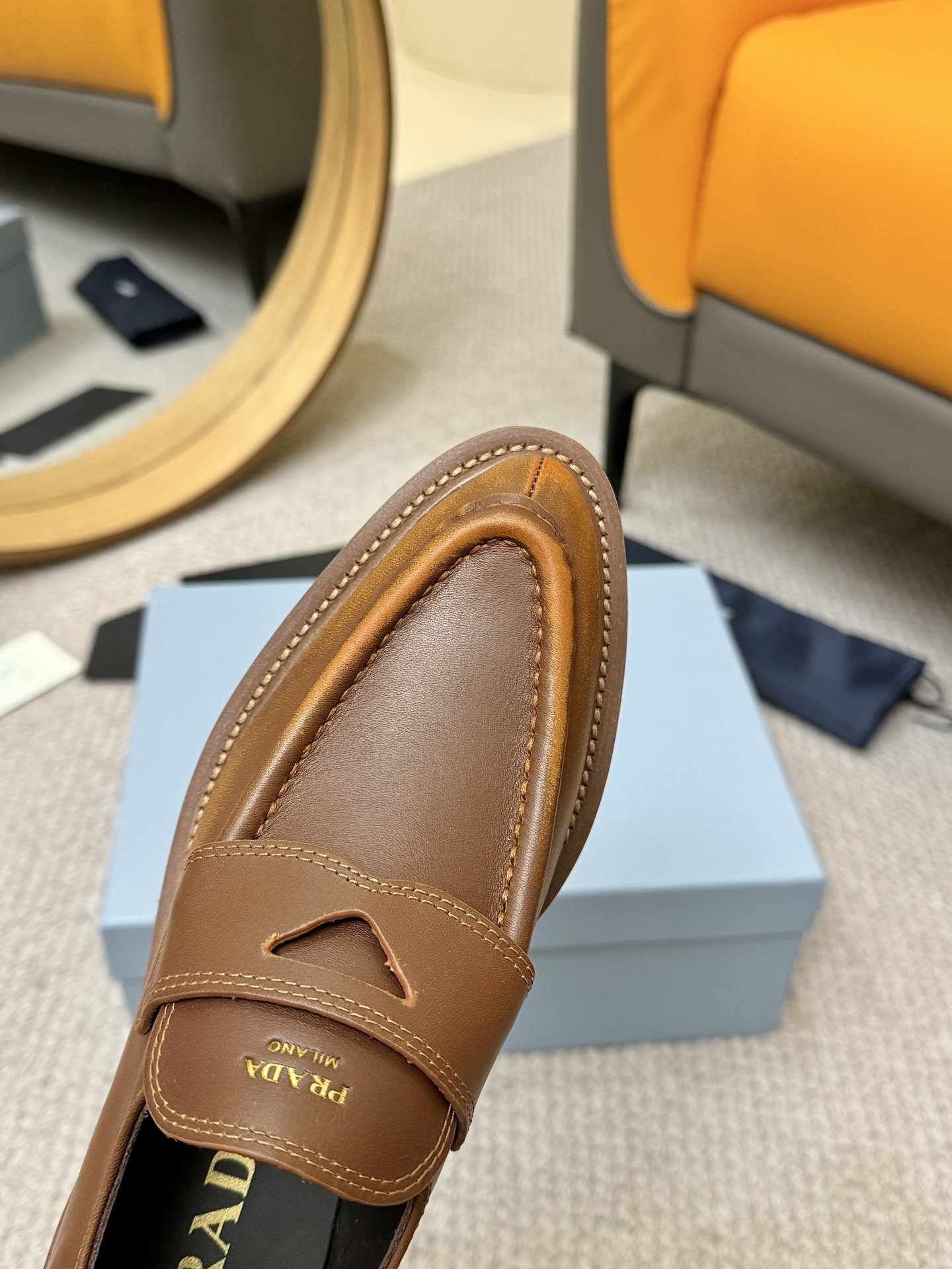 Prada Leather Loafer with Lug Sole - Retro Style & Lasting Comfort 7 i1743843527764 6966 0 5