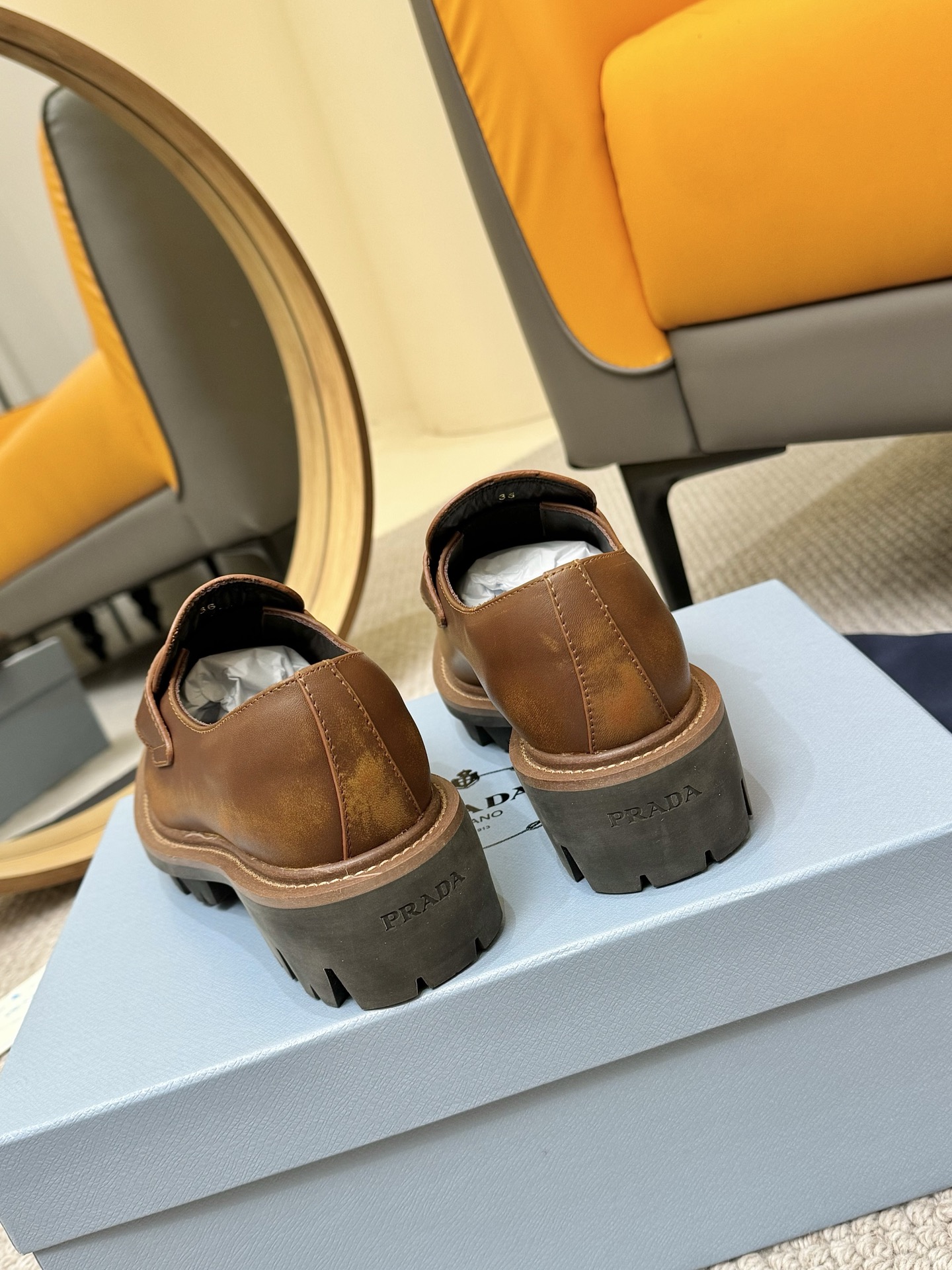 Prada Leather Loafer with Lug Sole - Retro Style & Lasting Comfort 6 i1743843527926 5380 0 4