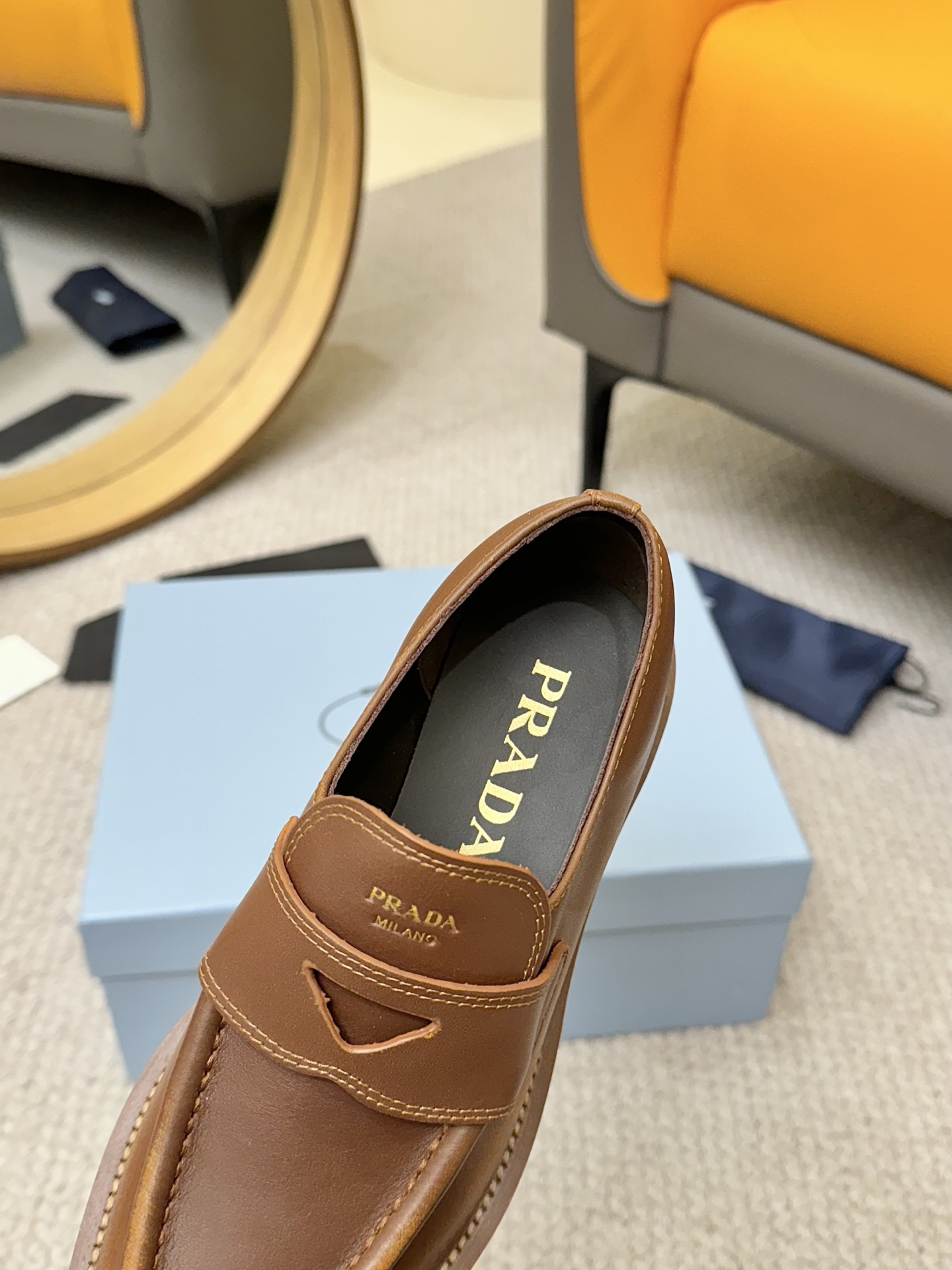 Prada Leather Loafer with Lug Sole - Retro Style & Lasting Comfort 9 i1743843529205 9231 0 7