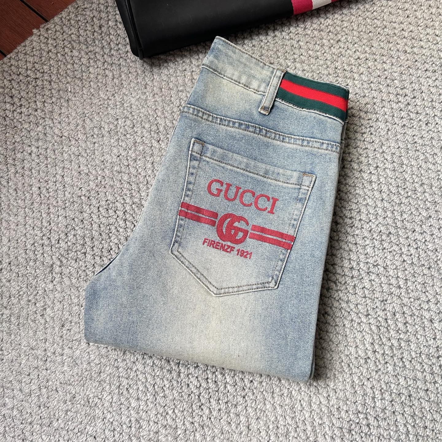 Gucci Jeans Slim Fit Elástico con Logo Clásico para Hombre