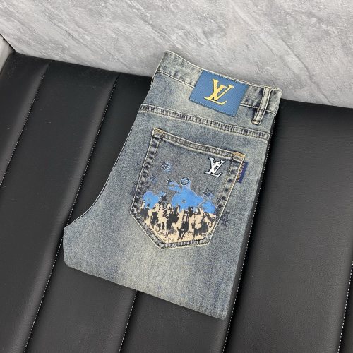 Louis Vuitton 2025 Spring/Summer High-Quality Slim-Fit Stretch Denim Jeans 1 Louis Vuitton 2025 Spring/Summer High-Quality Slim-Fit Stretch Denim Jeans
