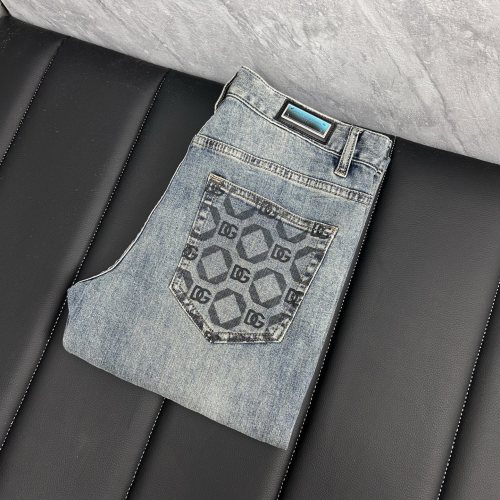 Dolce & Gabbana Slim-Fit Stretch Denim Jeans with Logo Detail 1 Dolce & Gabbana Slim-Fit Stretch Denim Jeans with Logo Detail