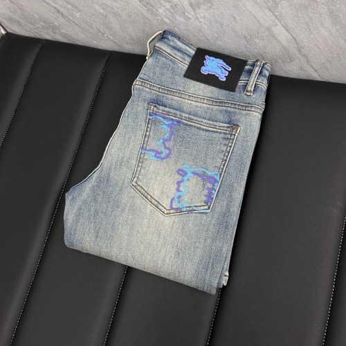 Burberry Men's Slim Fit Denim Jeans with Unique Lightning Design 1 Burberry Men's Slim Fit Denim Jeans with Unique Lightning Design