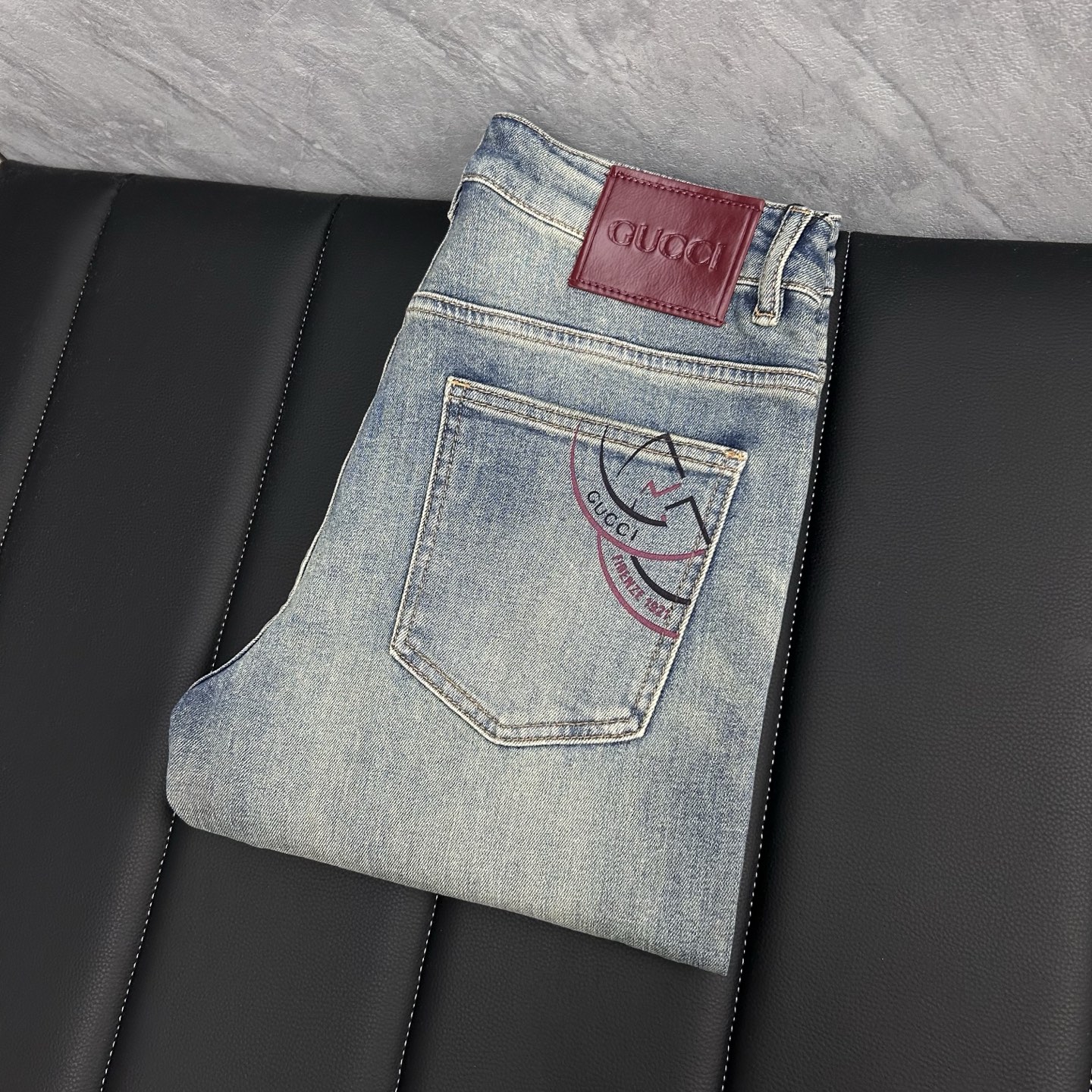 Gucci Men's Distressed Denim Jeans, Slim Fit, High-Quality Materials