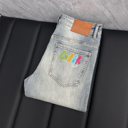 DOBR Men's Slim Fit Denim Jeans with Embroidered Back Pocket 1 DOBR Men's Slim Fit Denim Jeans with Embroidered Back Pocket