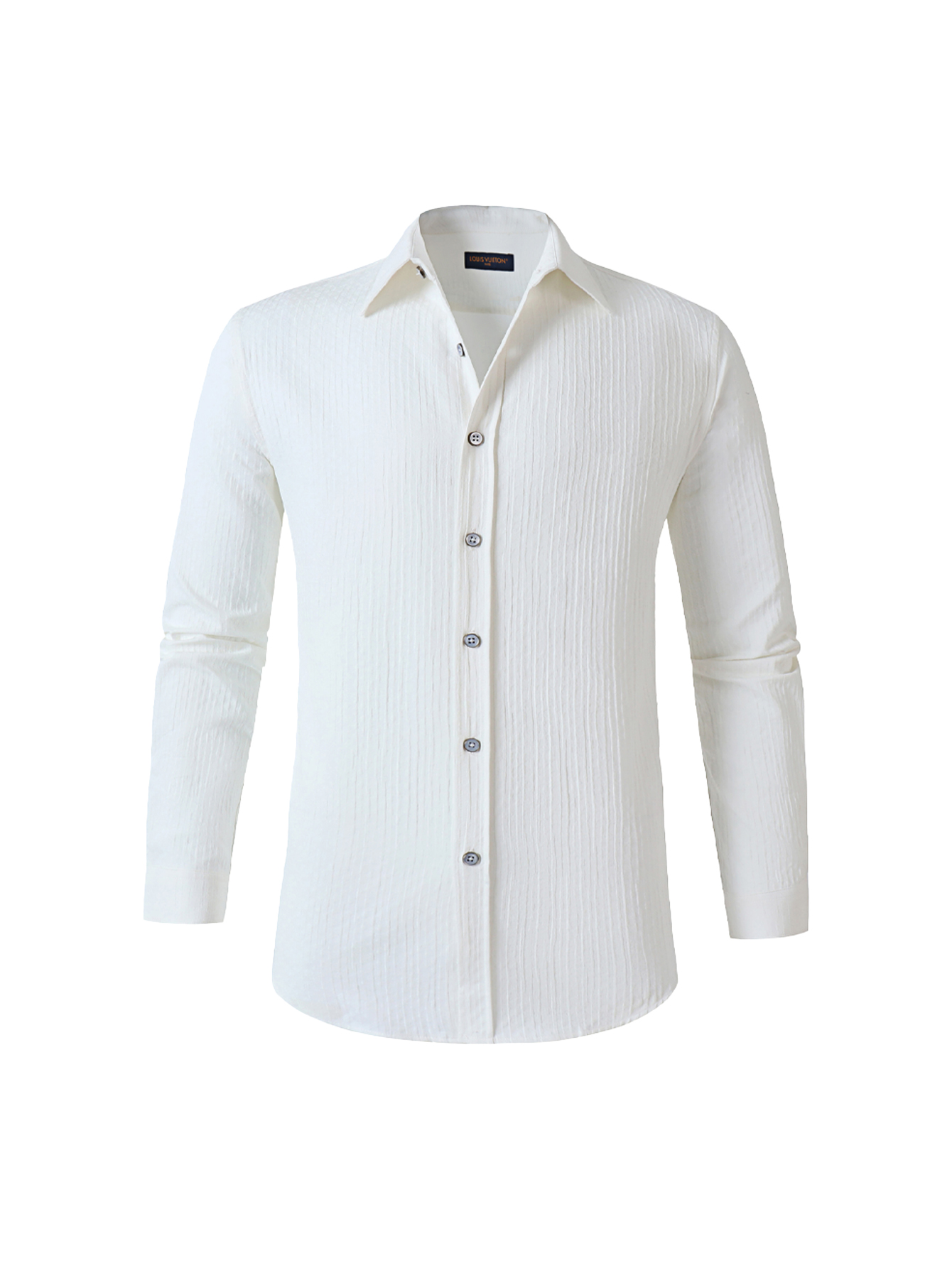 。LOUIS VUITTON 25SS棉华棉质混纺长袖衬衫●正品10800购入开发●定制泡泡棉质提花面料