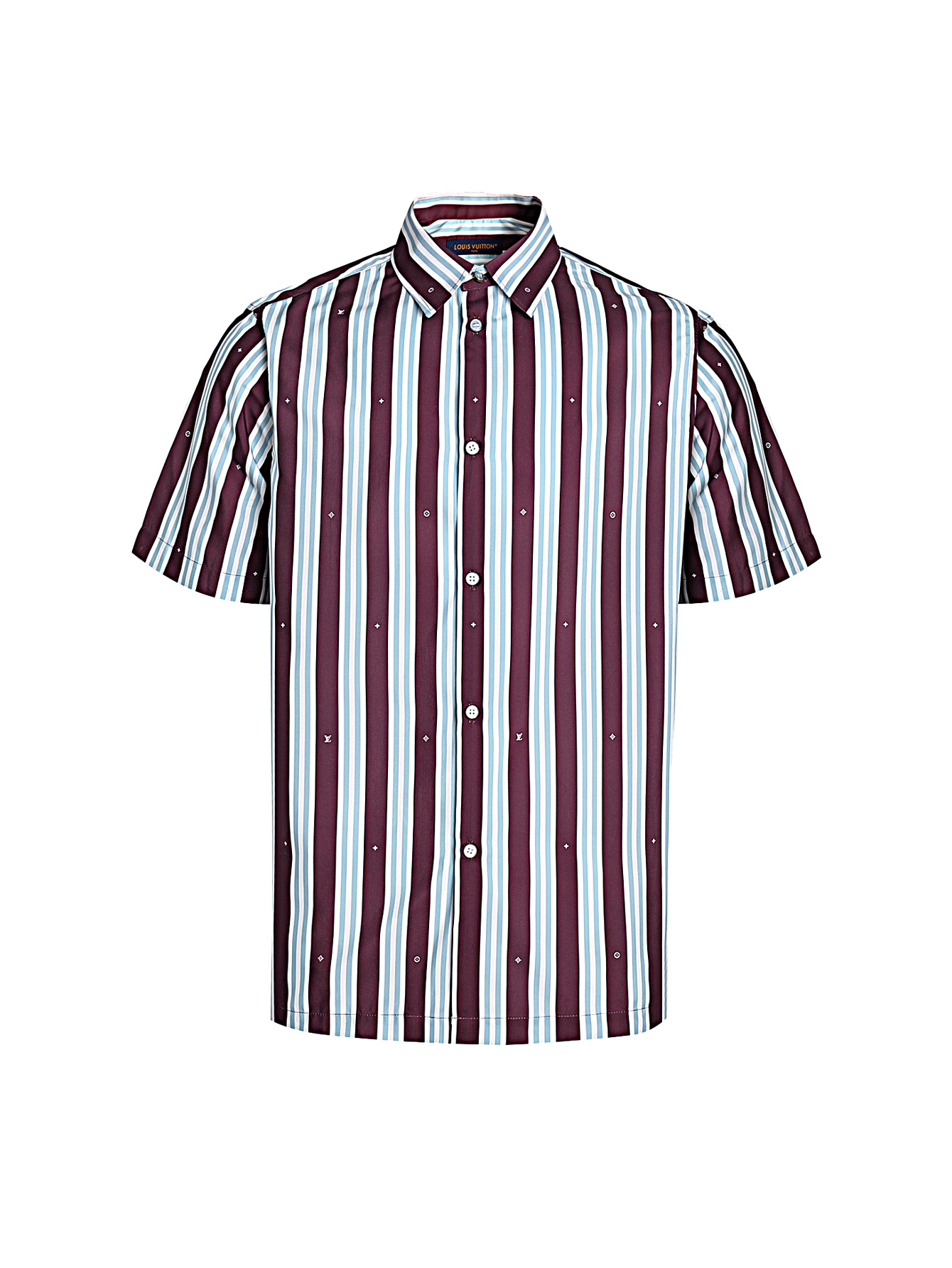 。LOUIS VUITTON 25SS条纹短袖衬衫●正品10300购入●采用40支棉纱混纺面料●布匹直喷