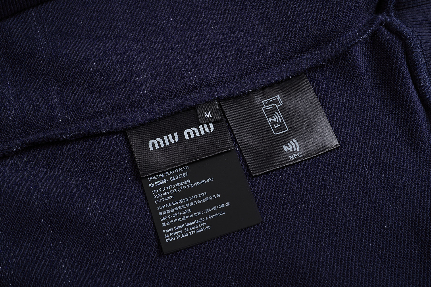 Miu Miu Striped Zip-Up Polo Shirt, Long Sleeve, Relaxed Fit - Sizes S-XL 10 i1755513618367 1590 0 8
