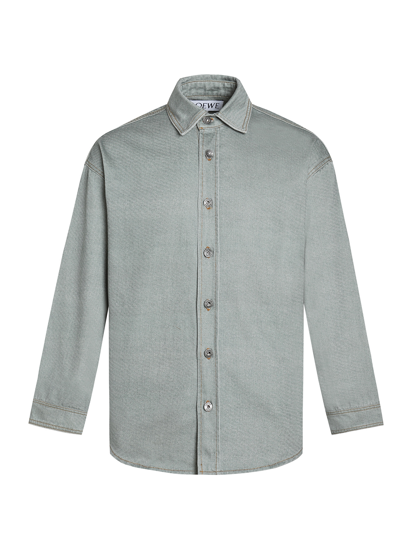 NO:522832,.LOEWE 25SS tannin shirt jacket ● Authentic 8500 purchase ● Customized celou imitation bamboo bottom tannin denim fabric ● High temperature embossing ● Cloth batik ● Customized 11 I-shaped buckle ● Customized 11 trademark ● Loose style ● Size 46 48 50 52,,loewe, jackets & coats,shirts,alexander wang19860909.LOEWE 25SS单宁布衬衫外套 ●正品8500购入 ●定制赛洛仿竹节底单宁牛仔面料 ●高温压花 ●布匹蜡染 ●定制11工字扣 ●定制11商标 ●宽松版型 ●尺码46 48 50 52,,loewe,jackets & coats,shirts,alexander wang,Men's clothing