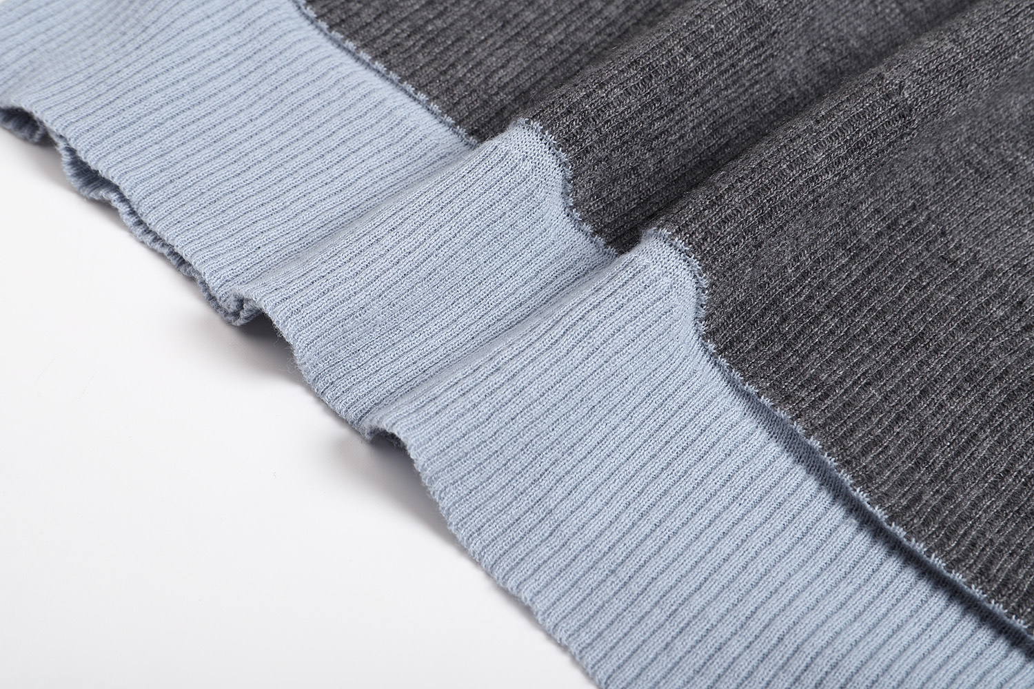 Miu Miu Wool-Blend Polo Shirt, Gray Knit V-Neck with Light Blue Collar 8 i1756041812039 4878 0 6