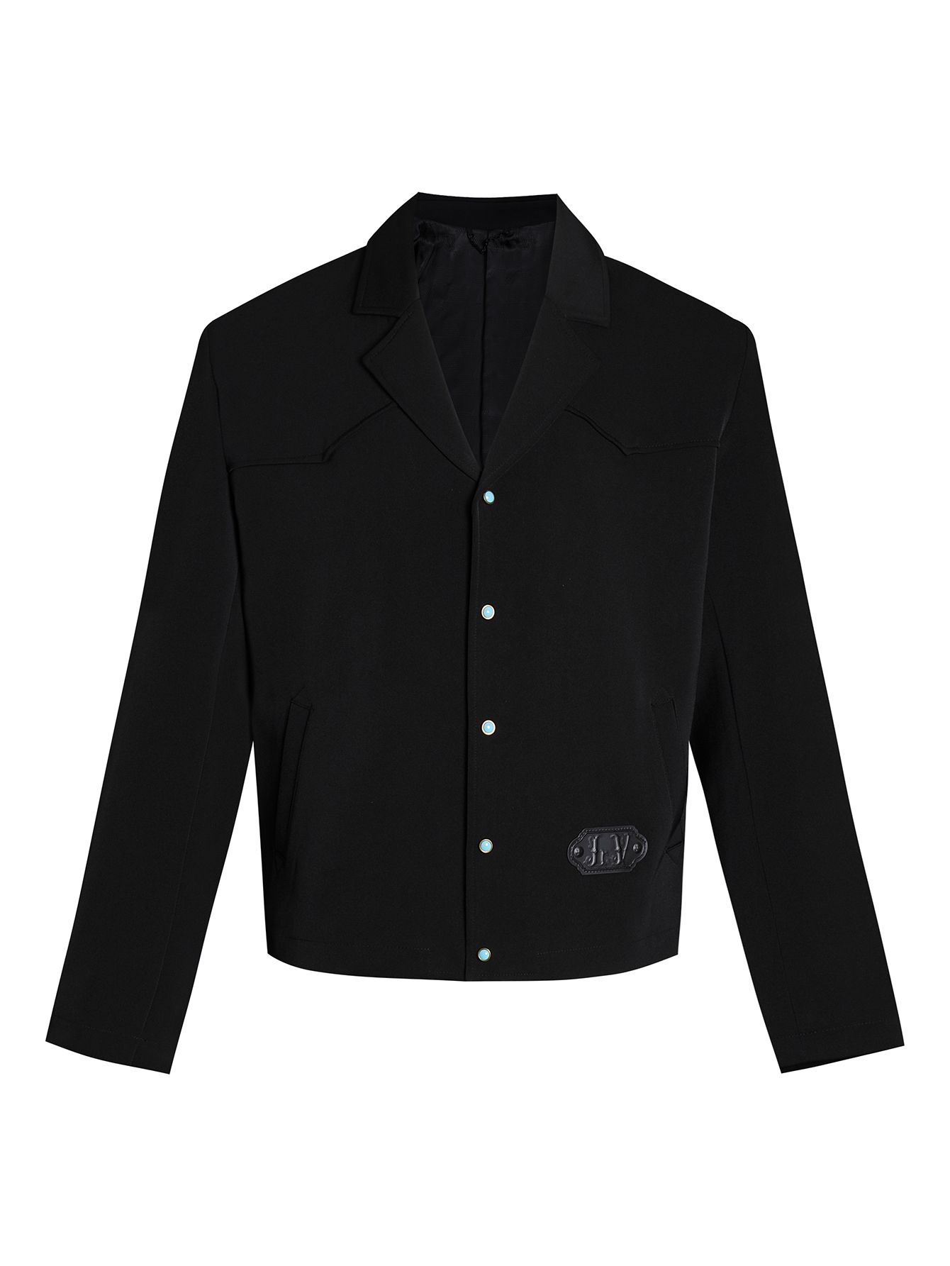 Louis Vuitton Wool Blend Casual Jacket - Solid Black, Relaxed Fit