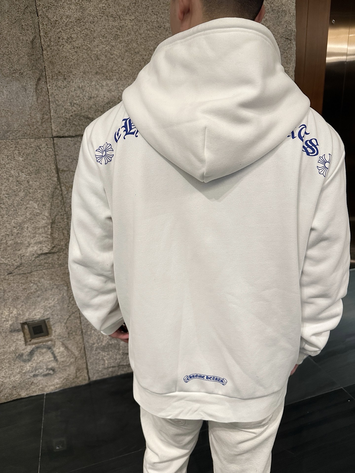 。Chrome Hearts连帽胶浆印花卫衣外套●380克全棉抓毛卫衣料●420克1*1配套高品潮牌罗纹