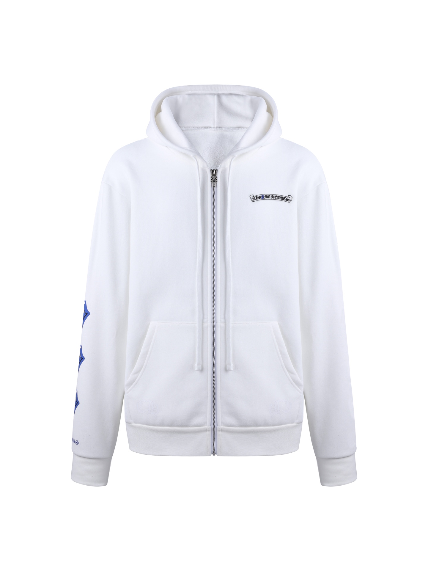 。Chrome Hearts连帽胶浆印花卫衣外套●380克全棉抓毛卫衣料●420克1*1配套高品潮牌罗纹