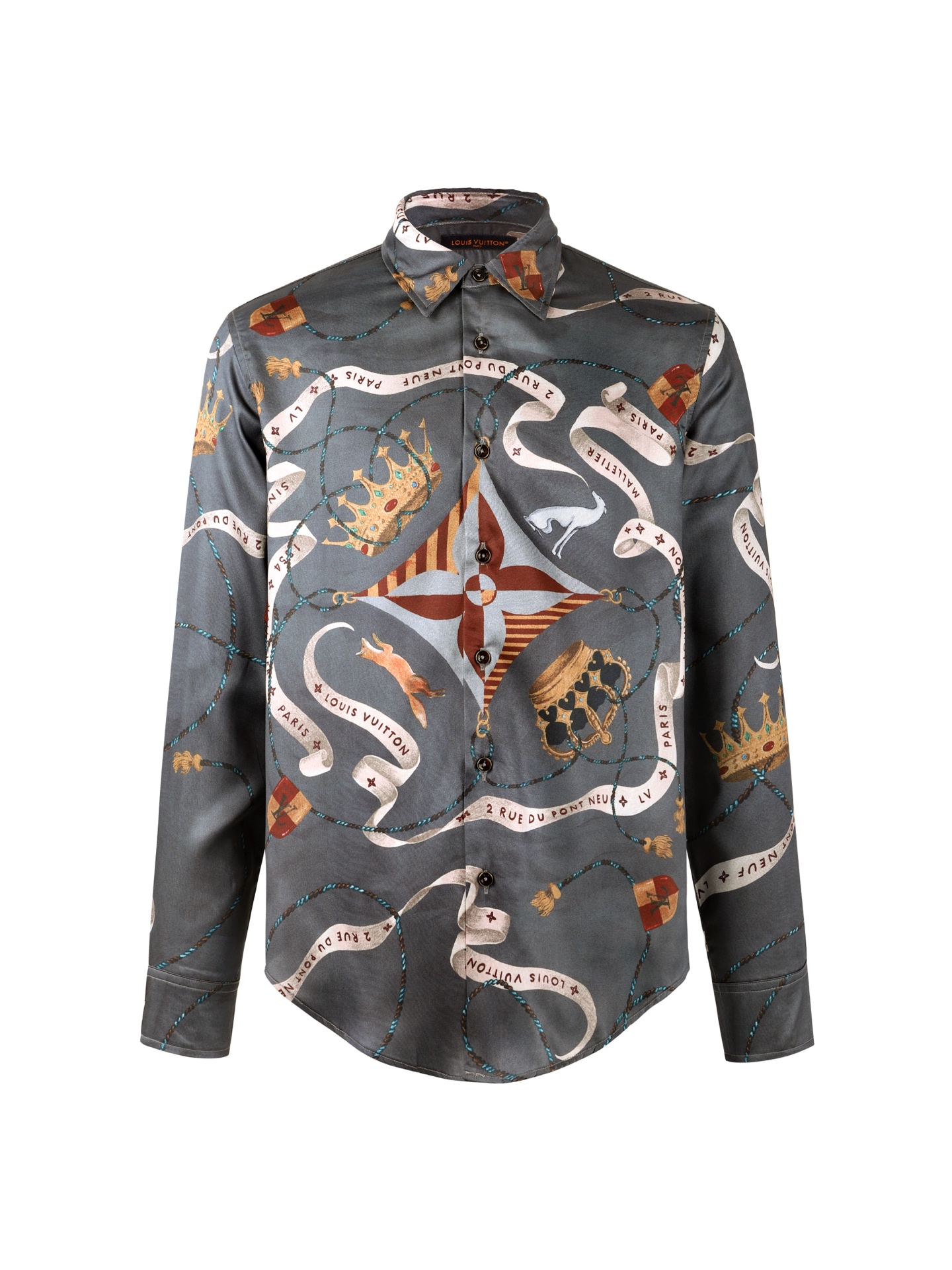 LOUIS VUITTON Spring/Summer 2025 Digital-Print Mulberry Silk Shirt - Comprehensive